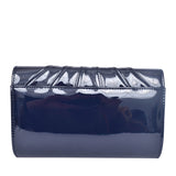Ladies Aria Ulg019 Clutch Bag In Navy Patent