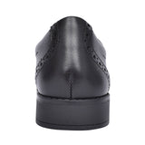 Girls Aubrie Tap Black Leather Brogue In Kids G Fit