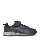 Boys Spark Beam Black Leather Trainer In Kids F Fit