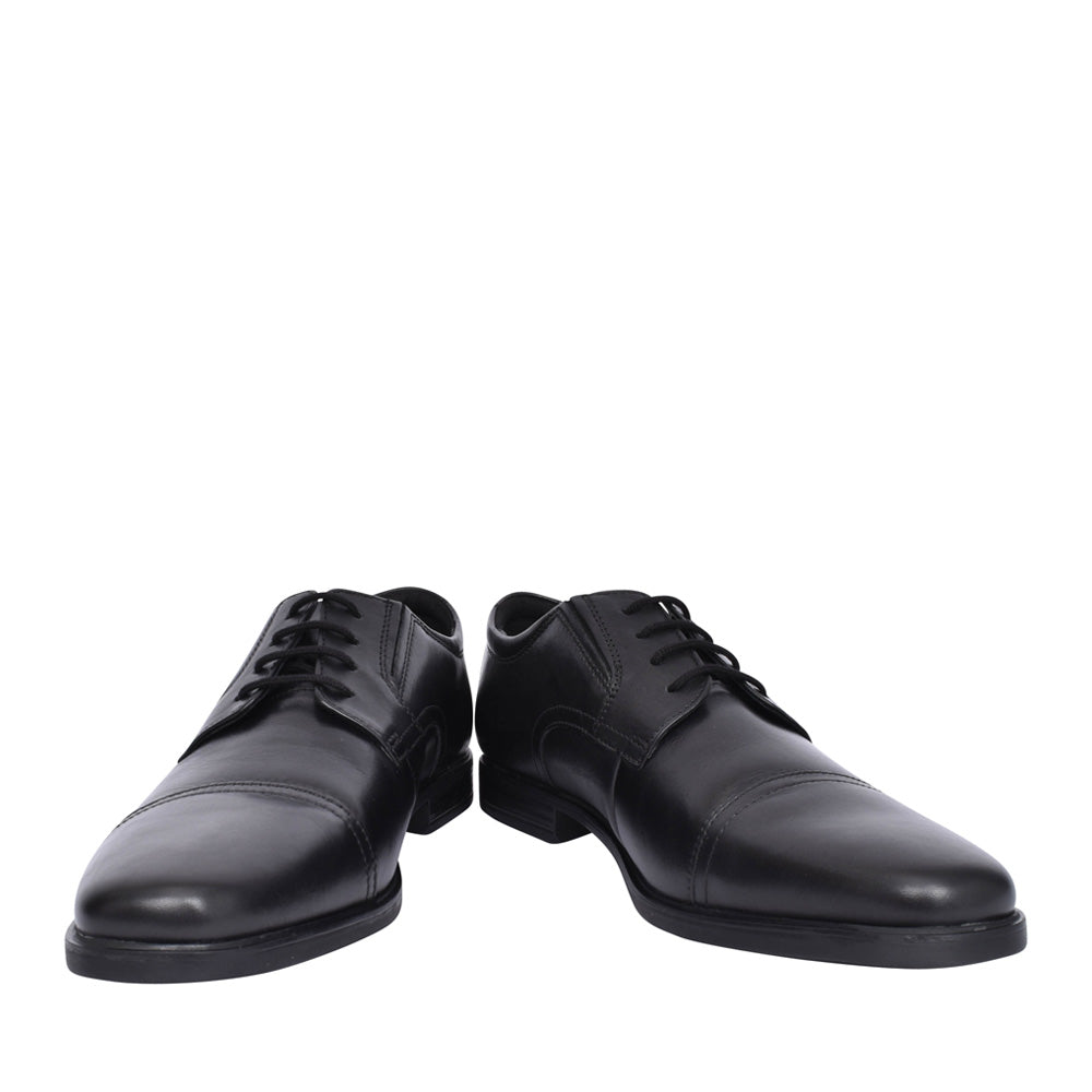 Mens Howard Cap Leather H-fit Shoe In Blk Leather