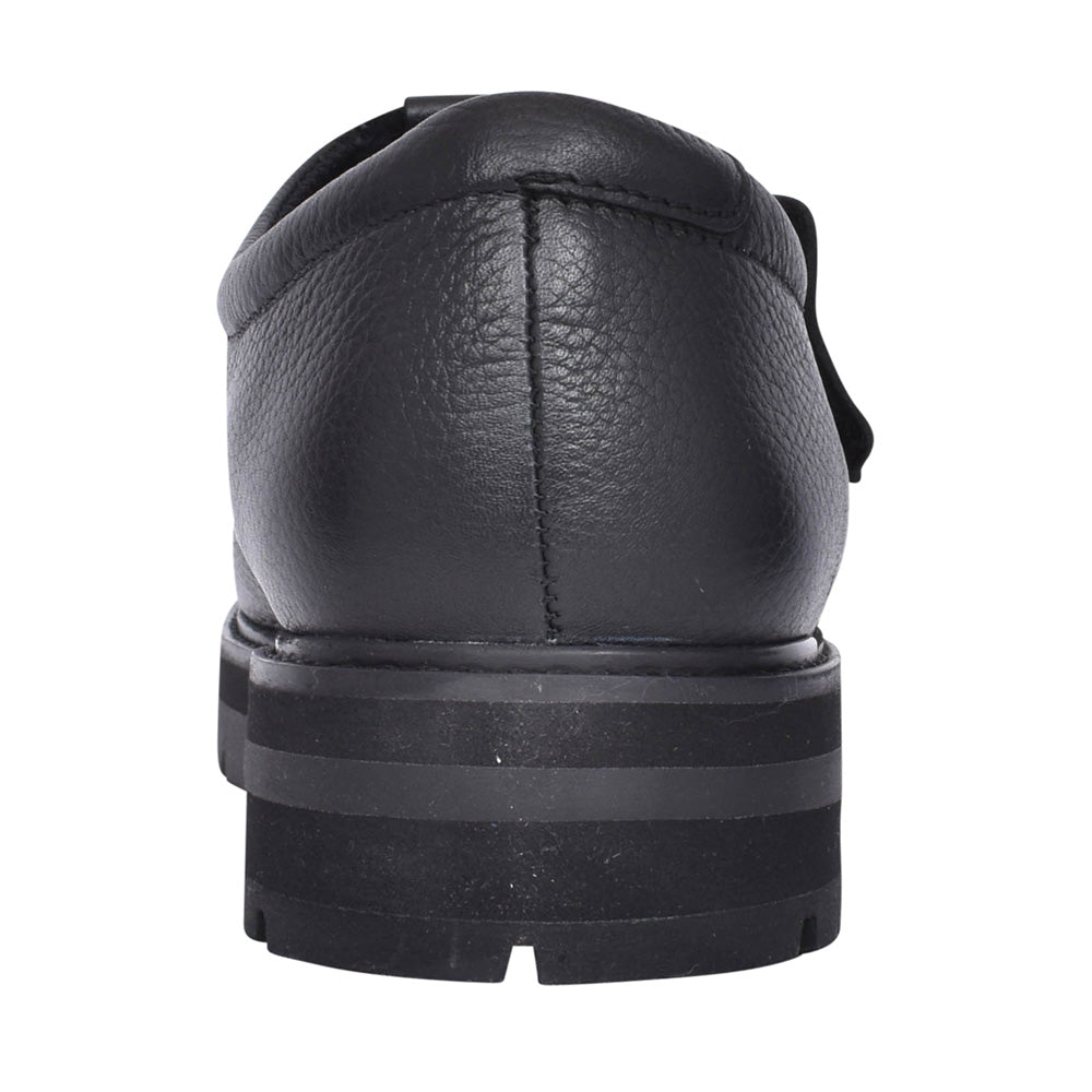 Girls Prague Brill Black Leather Shoe In Kids G Fit