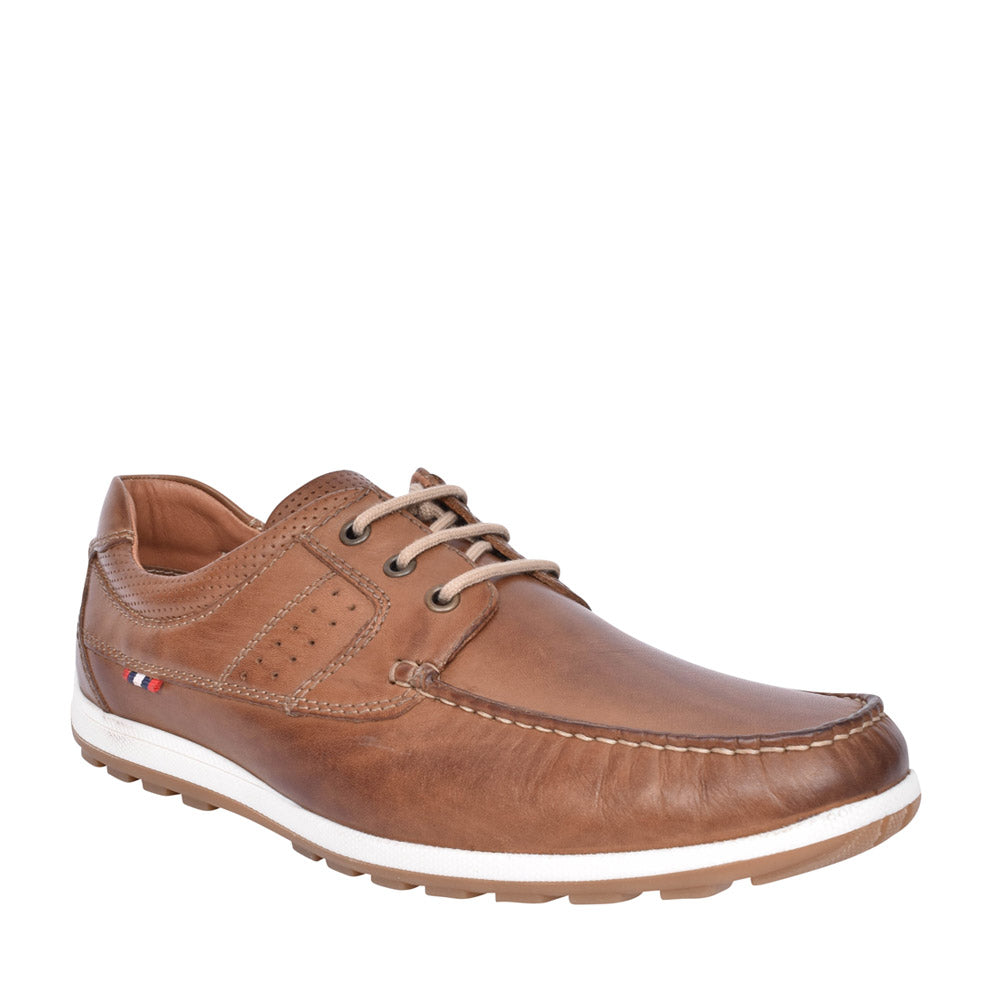 Mens Sutton Leather Shoe In Brown