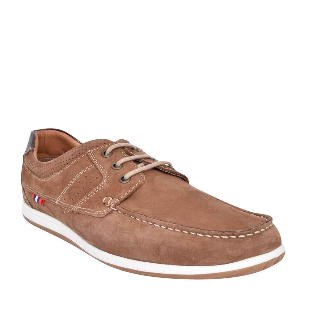 Mens Sutton Nubuck Shoe In Chestnut