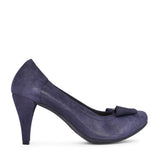 Ladies 4012 Medium Heel Court Shoe In Navy