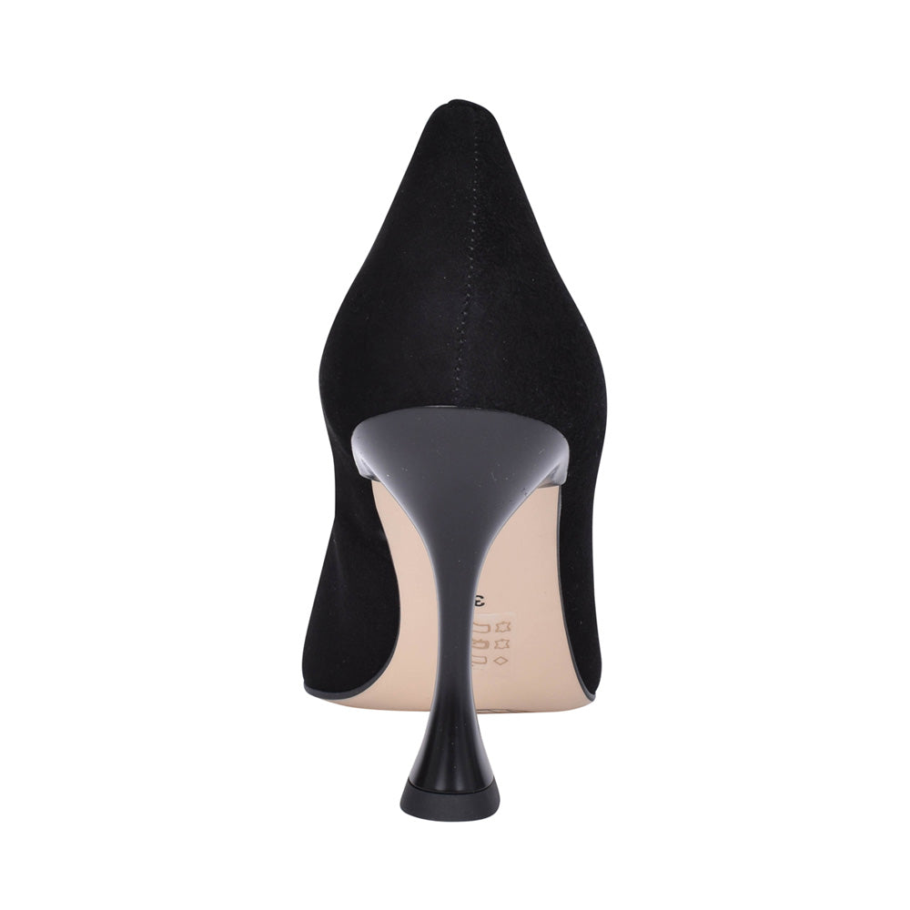 Ladies 7975 High Heel Court Shoe In Black