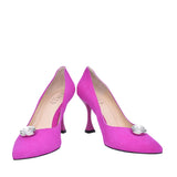 Ladies 7975 High Heel Court Shoe In Hot Pink