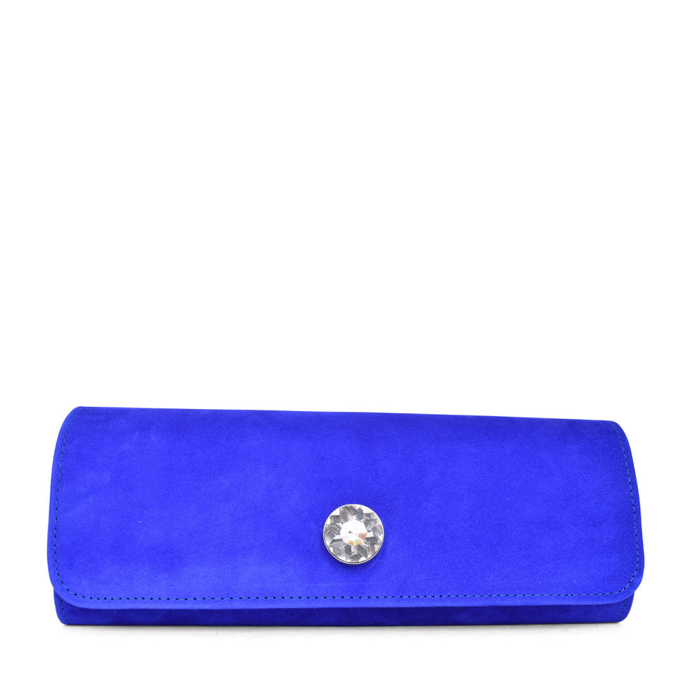 Ladies T20 Diamante Clutch Bag In Cobalt