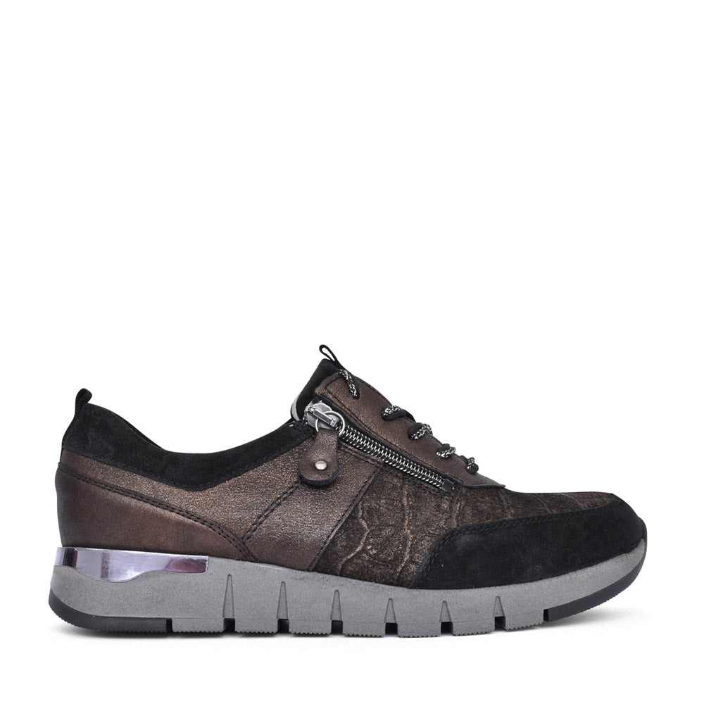 Ladies 9080009 H-petra Laced Trainer In Black