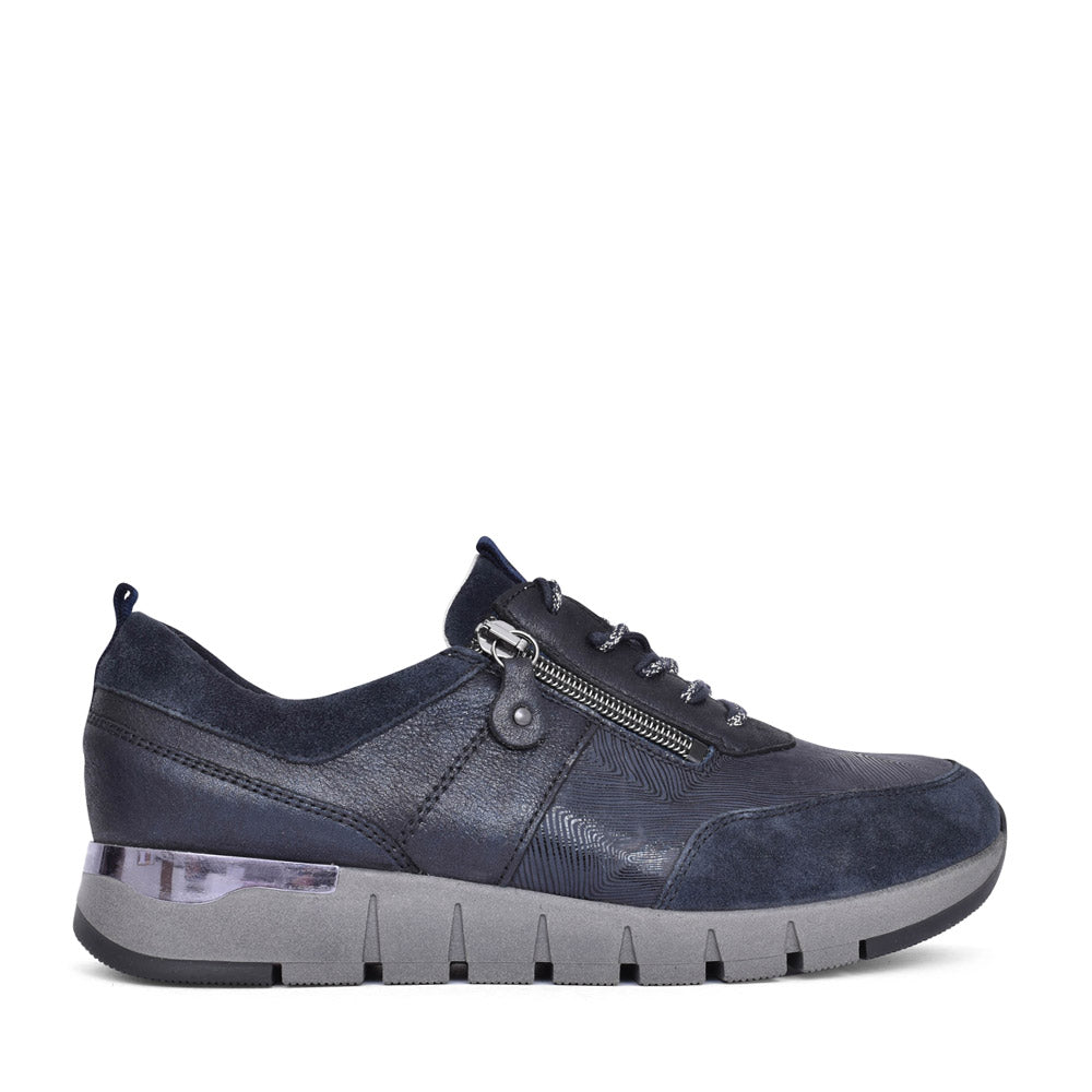 Ladies 9080009 H-petra Laced Trainer In Navy
