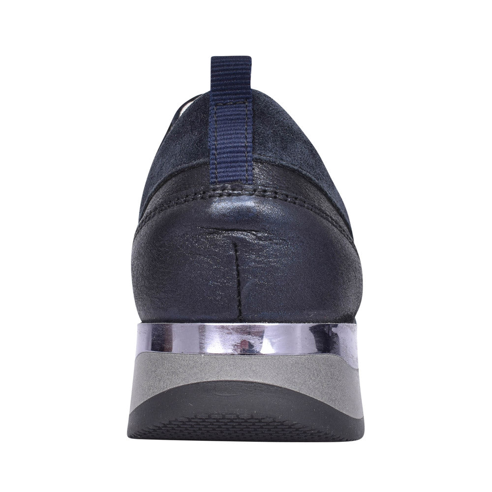 Ladies 9080009 H-petra Laced Trainer In Navy