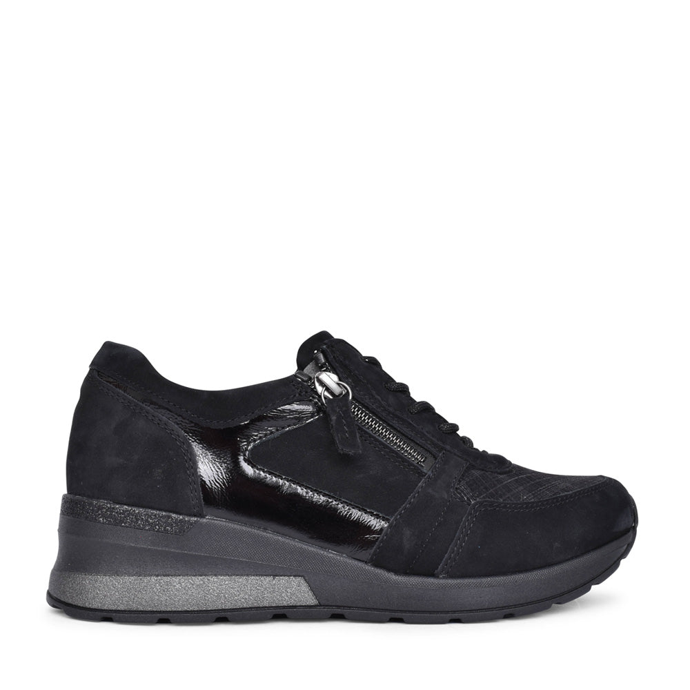 Ladies 939h01 H-clara Laced Trainer In Black