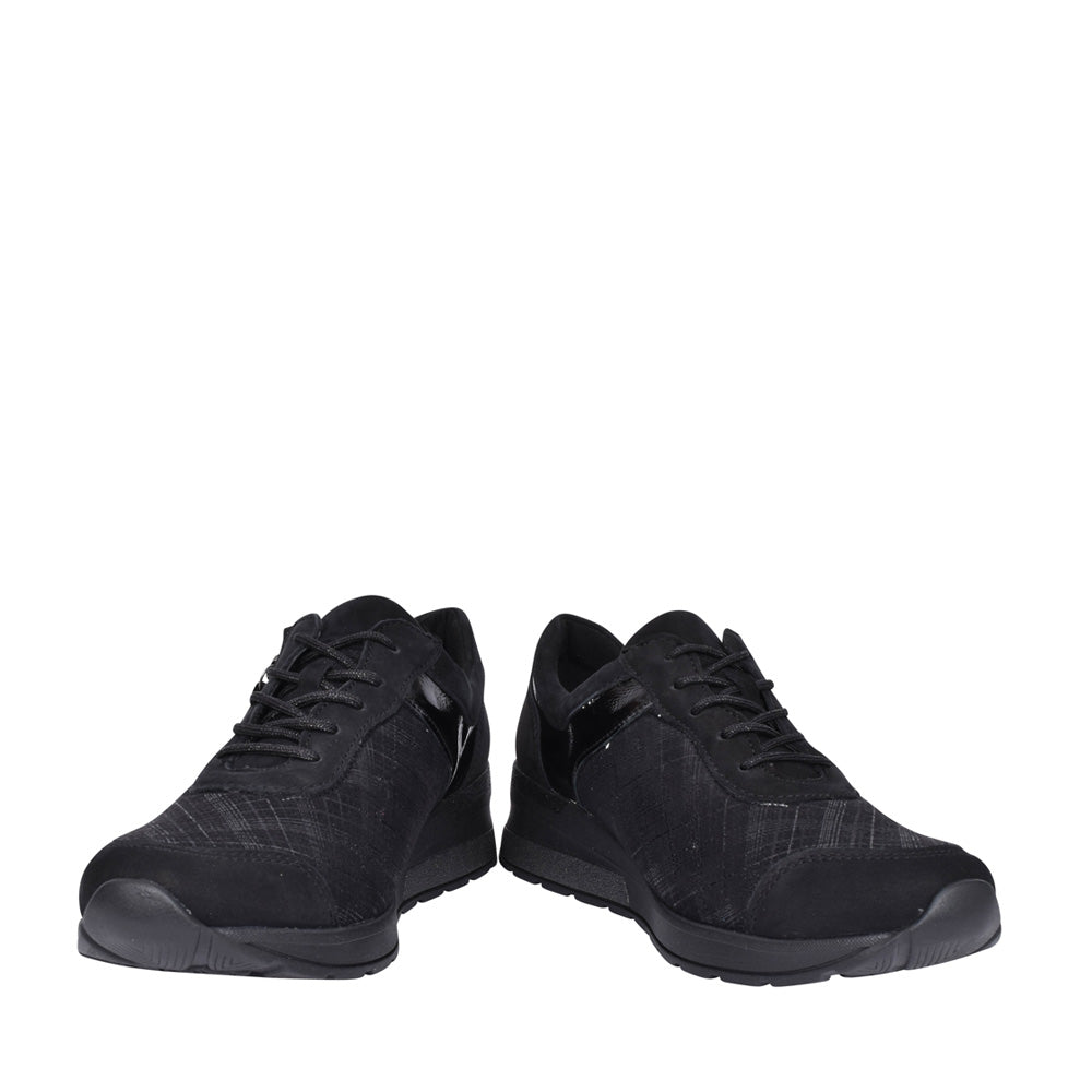 Ladies 939h01 H-clara Laced Trainer In Black