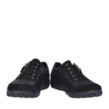 Ladies H89001 Havy Laced Trainer In Black