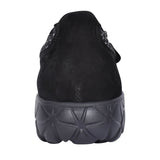 Ladies H89001 Havy Laced Trainer In Black