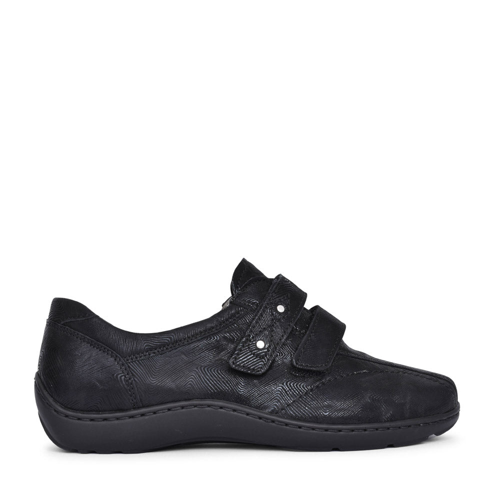 Ladies 496301 Henni Velcro Shoe In Black