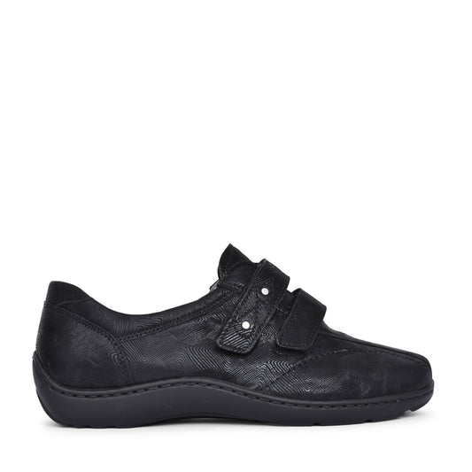 Ladies 496301 Henni Velcro Shoe In Black