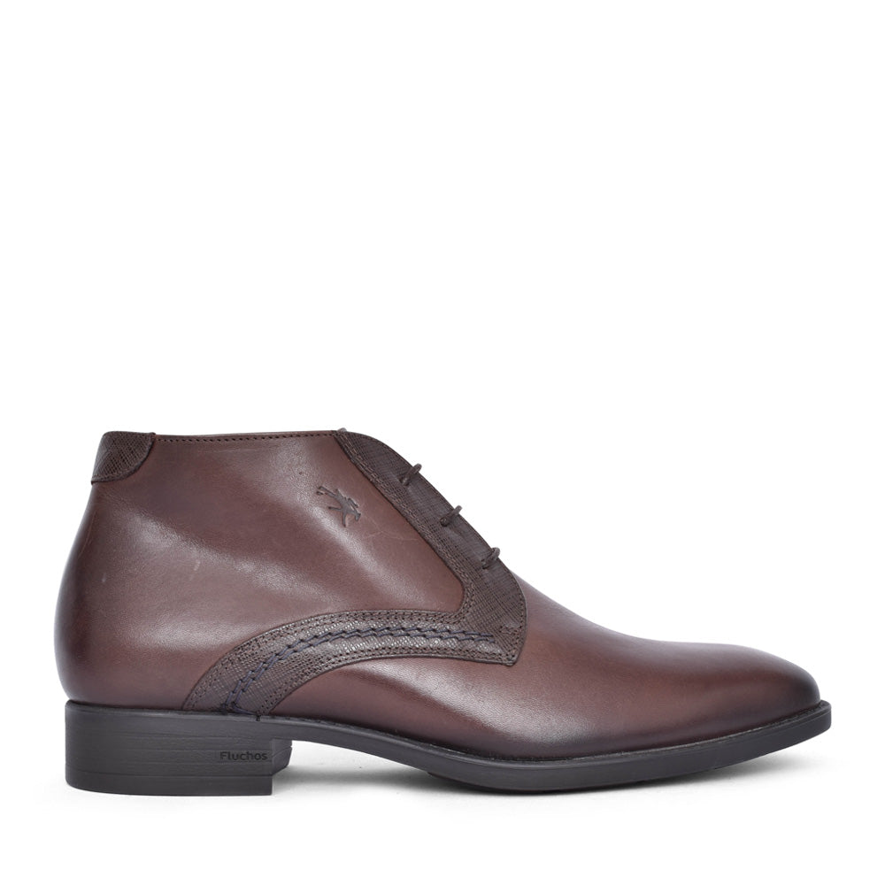 Mens F1054 Luke Laced Boot In Dark Brown