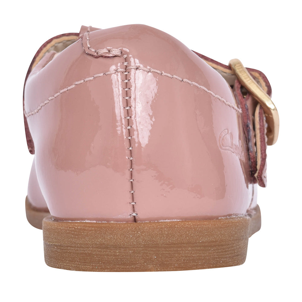 Girls Drew Play Pink Patent T-bar Shoe In Kids F Fit