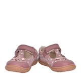 Girls Flash Mouse Dusty Pink Leather T-bar Shoe In Kids H Fit