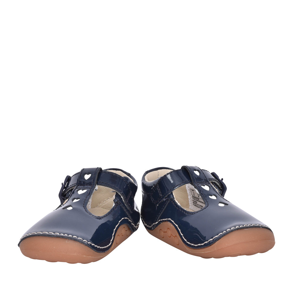 Girls Tiny Beat Navy Patent Shoe In Kids F Fit