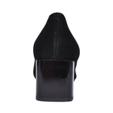 Ladies 6133 G-fit Low Block Heel Court Shoe In Black