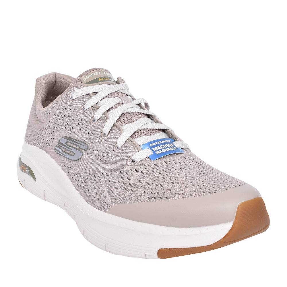 Mens 232040 Arch Fit Laced Trainer In Taupe