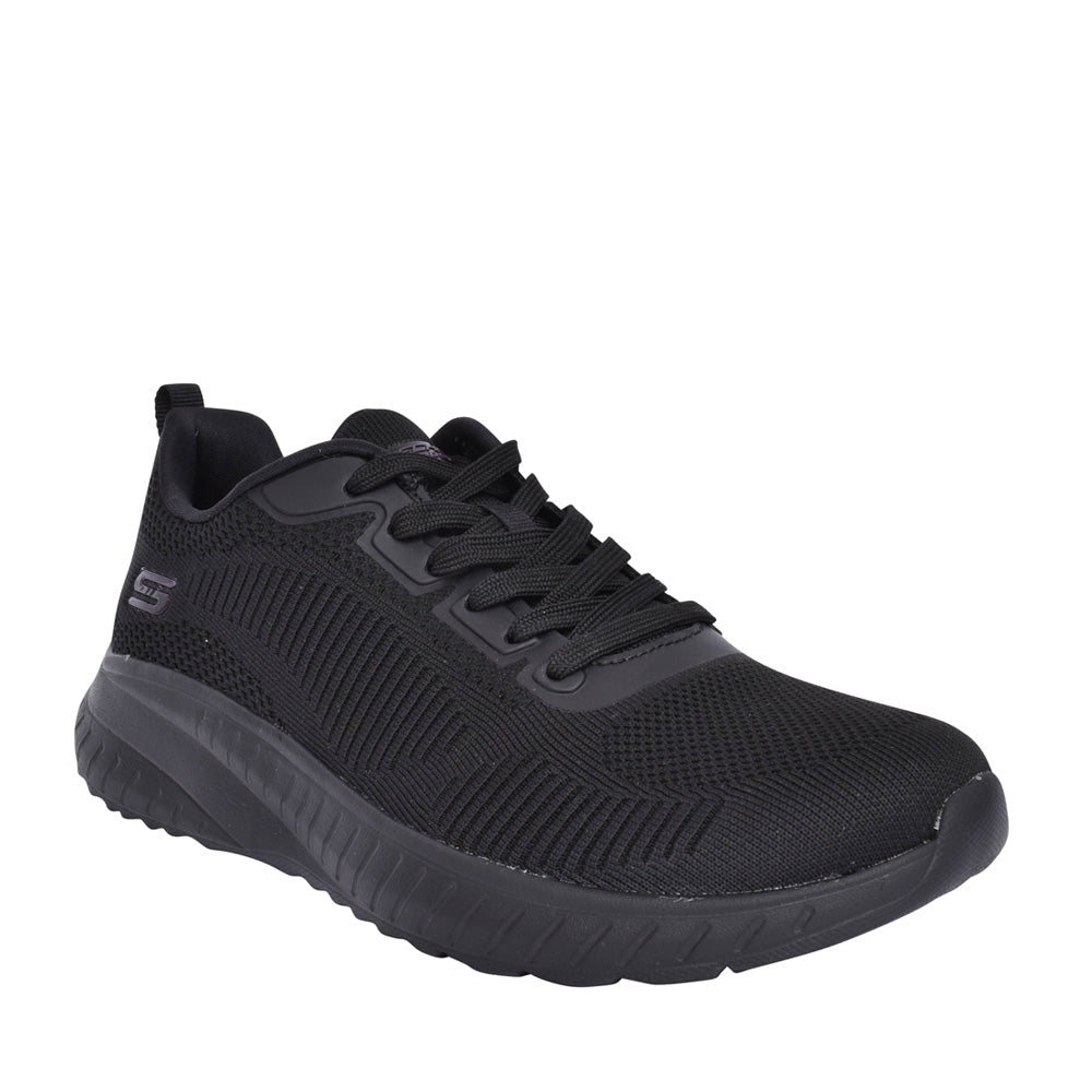 Ladies 117209 Face Off Laced Trainer In Black
