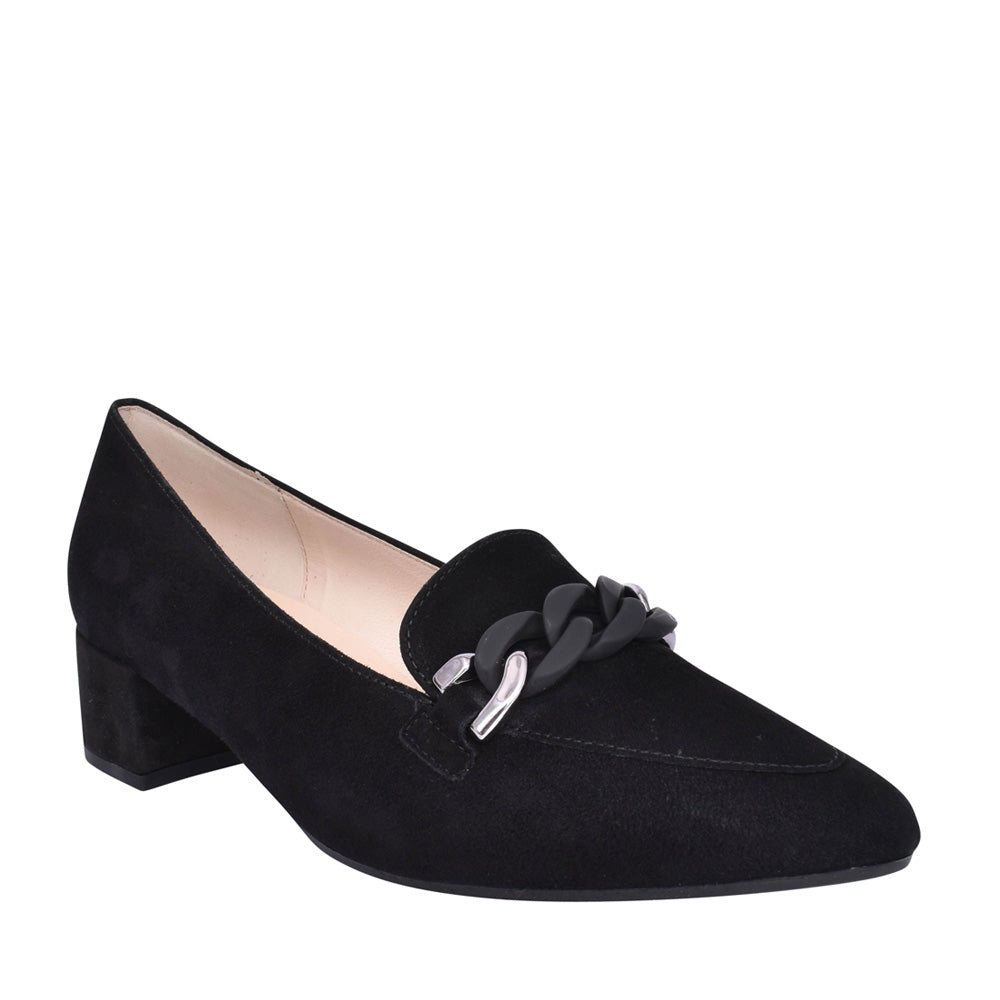 Ladies 91.441  Slip On Court Shoe In Black