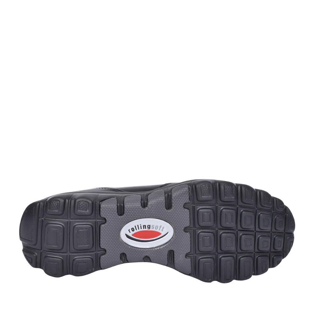 Ladies 96.968 Laced Trainer In Blk Leather