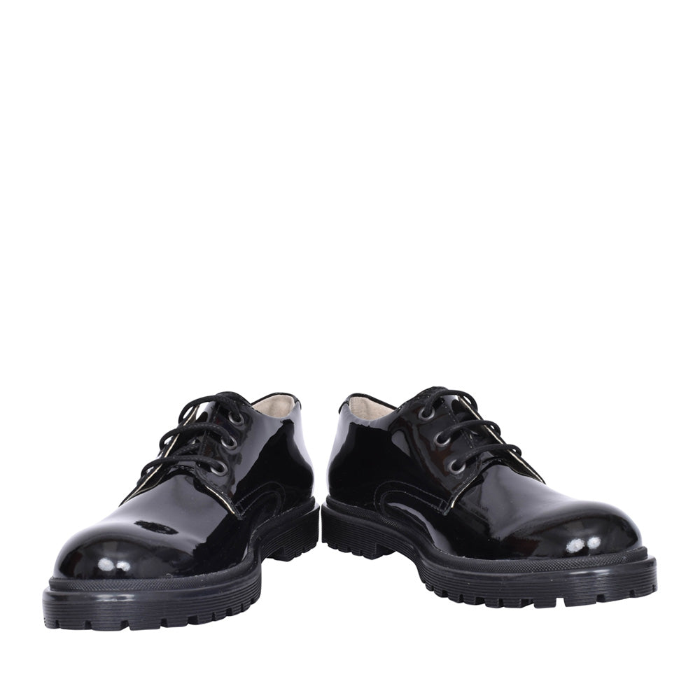 Girls Lea G4130077 Patent Laced Brogue In Blk Patent