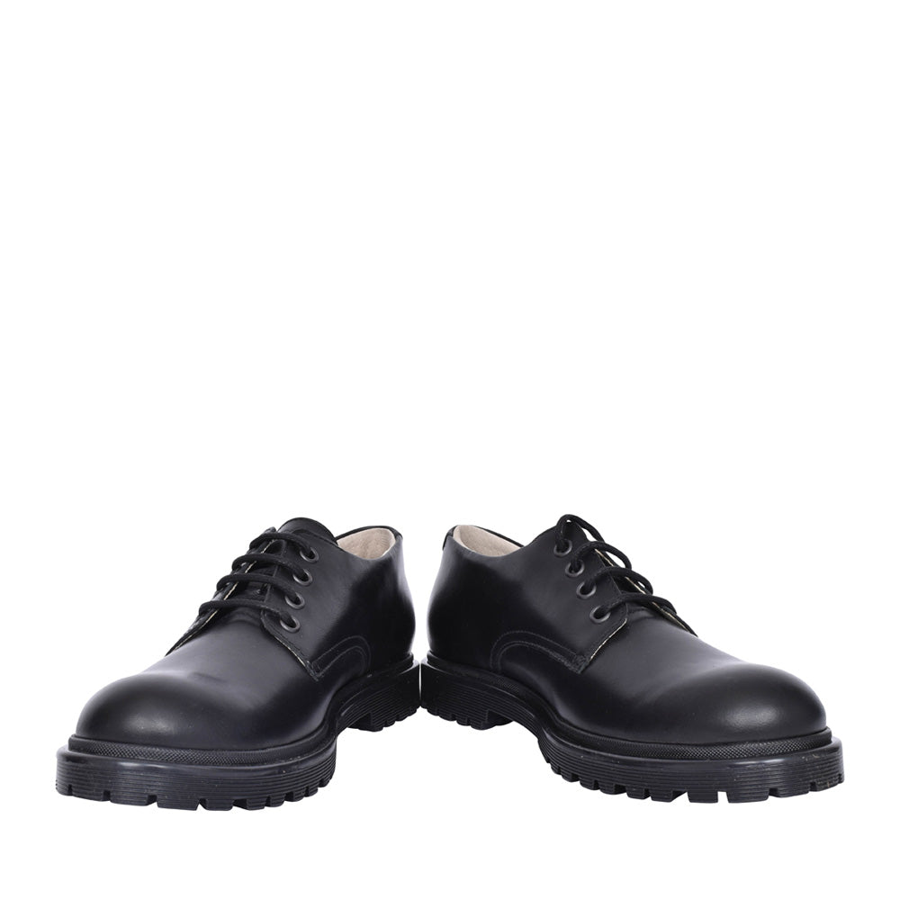 Girls Lea G4130077-1 Leather Laced Brogue In Blk Leather