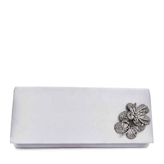 Ladies Zlr039 Ankara Clutch Bag In Grey