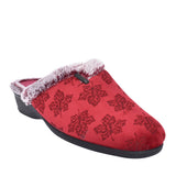Wedge Mule Slipper In Red