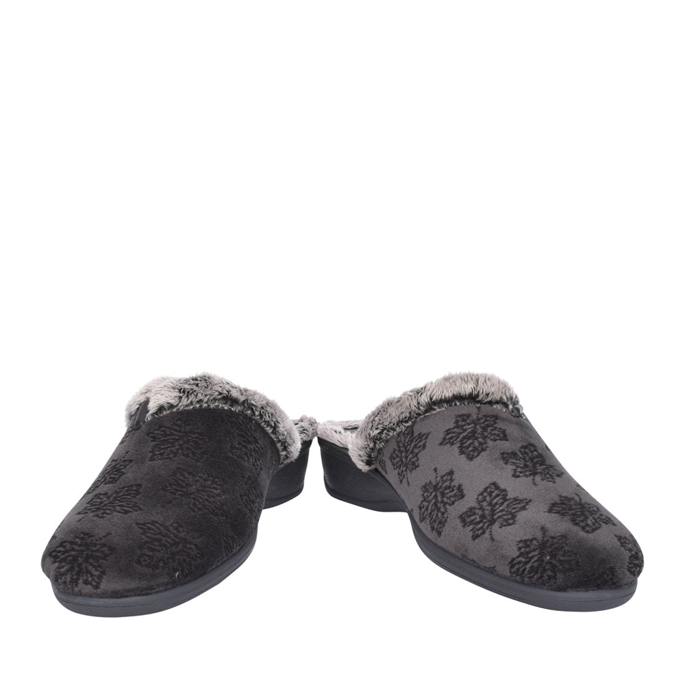 Wedge Mule Slipper In Grey