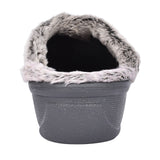 Wedge Mule Slipper In Grey