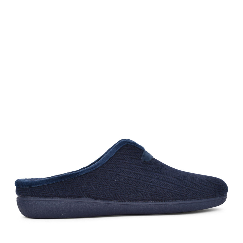 Mens Albert Mule Slipper In Navy