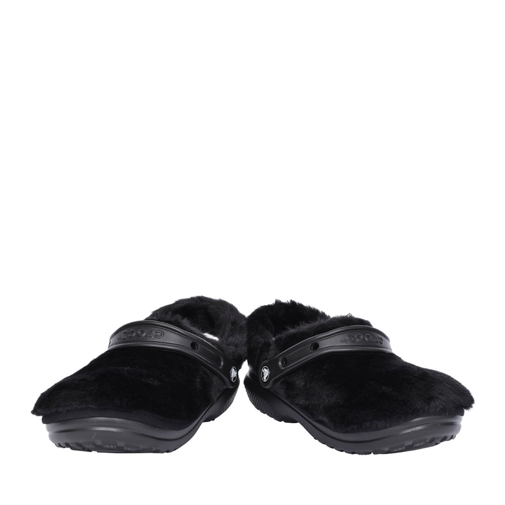 Unisex 207303 Fluffy Clog Slipper In Black