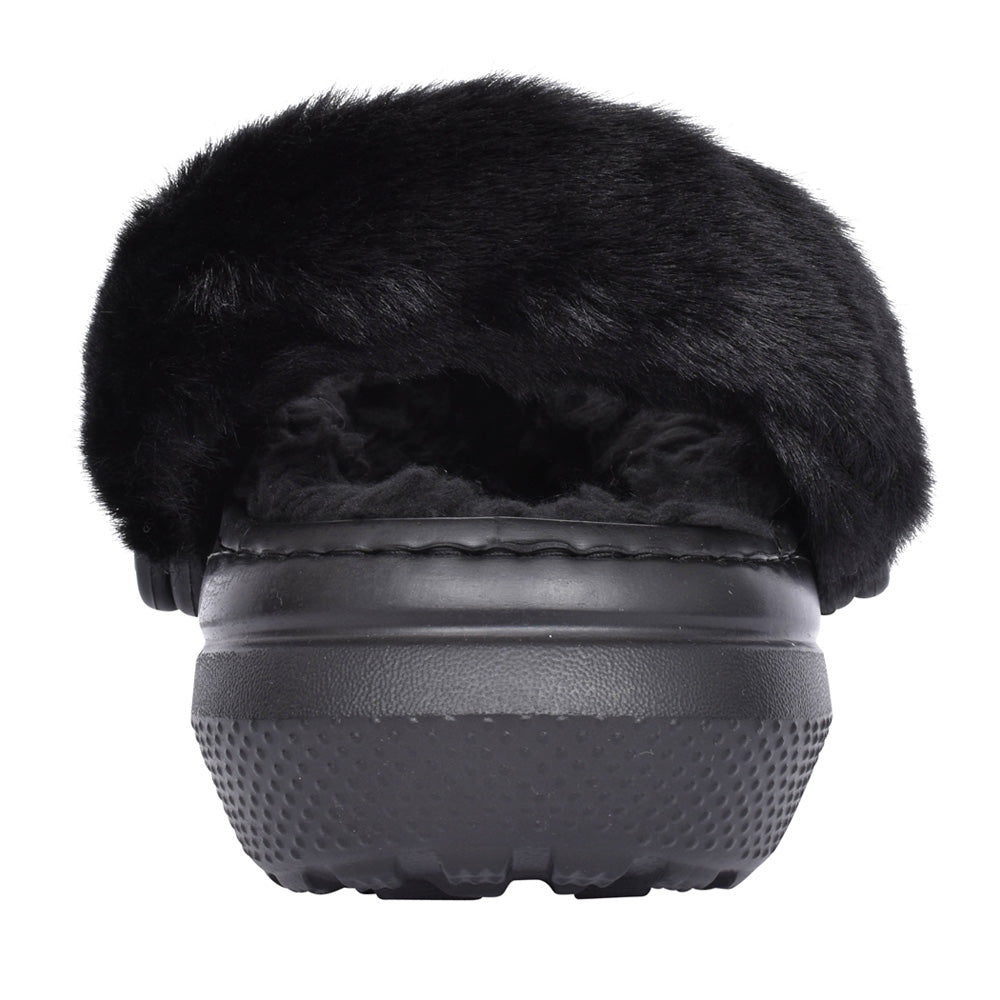 Unisex 207303 Fluffy Clog Slipper In Black