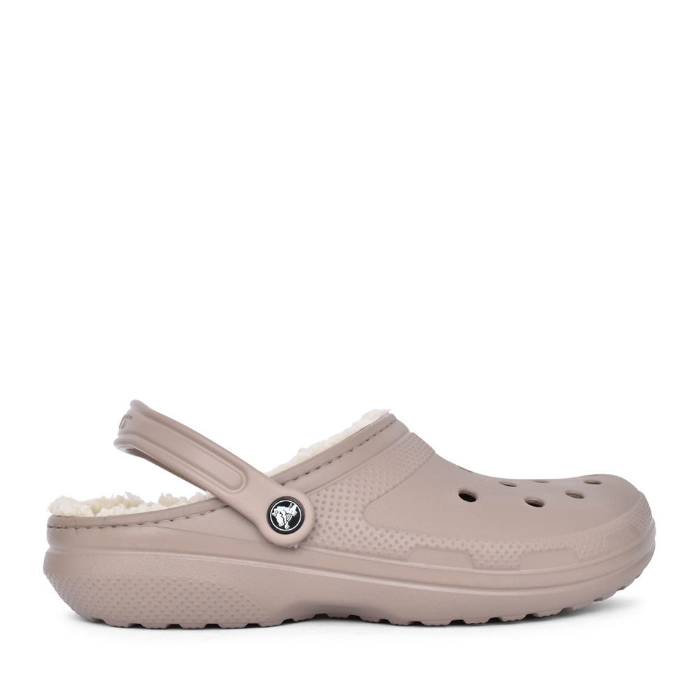 Unisex 203591 Classic Fuzz-lined Clog In Taupe