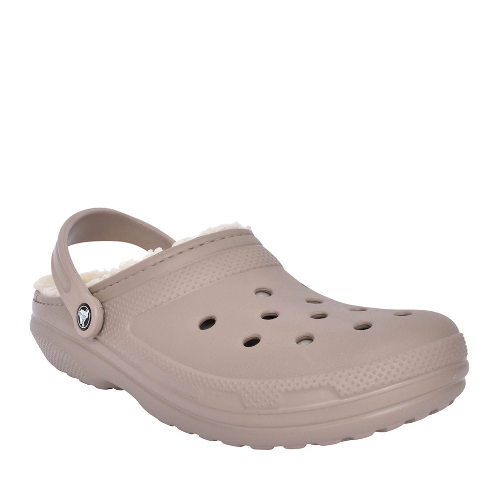 Unisex 203591 Classic Fuzz-lined Clog In Taupe