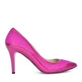 Ladies 7993 High Heel Court Shoe In Hot Pink