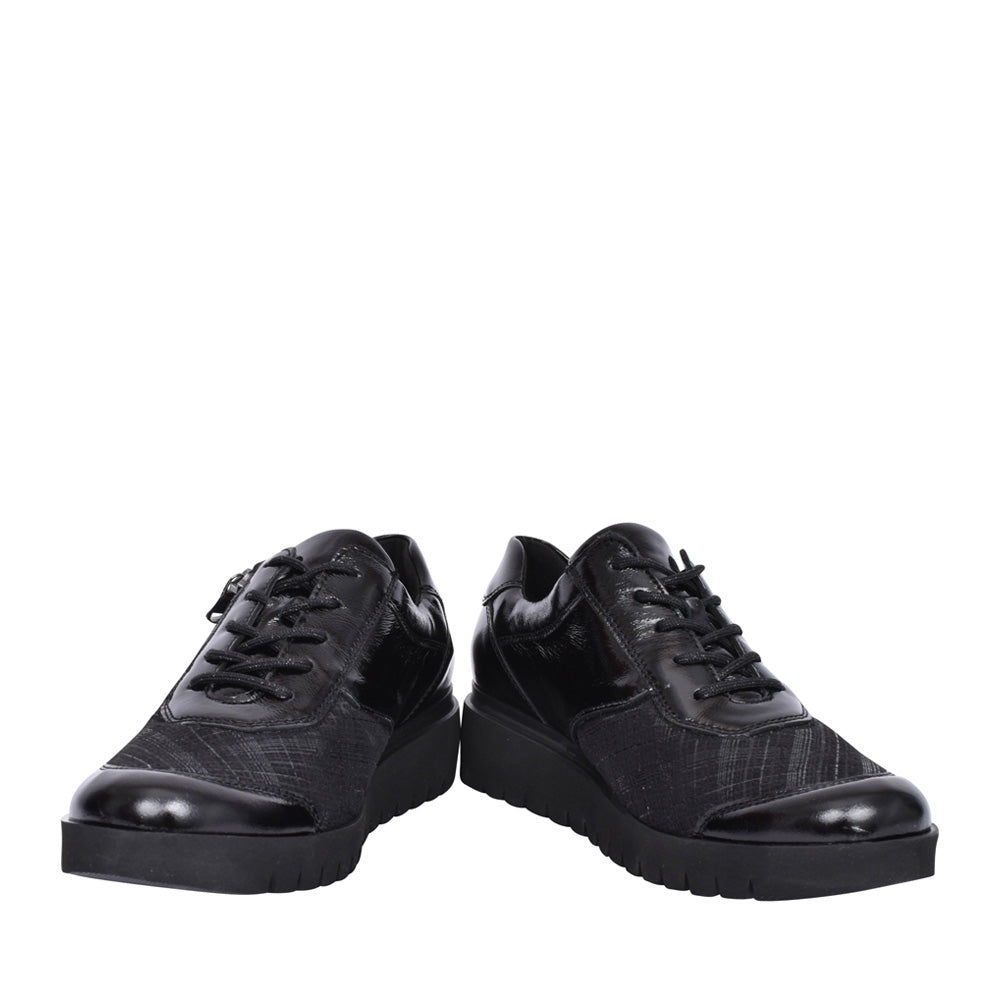 Ladies H-florenz 711h01 Wedge Trainer In Blk Patent