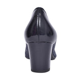 Ladies 5527 G-fit Low Heel Court Shoe In Navy
