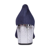 Ladies 5671 G-fit Medium Heel Court Shoe In Navy