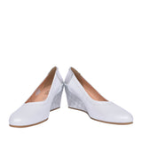 Ladies 5899 G-fit Wedge Court Shoe In White