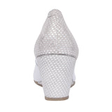 Ladies 5899 G-fit Wedge Court Shoe In Silver