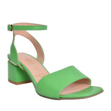 Ladies 3942 Low Heel Sandal In Green
