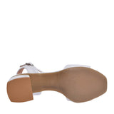 Ladies 3942 Low Heel Sandal In White