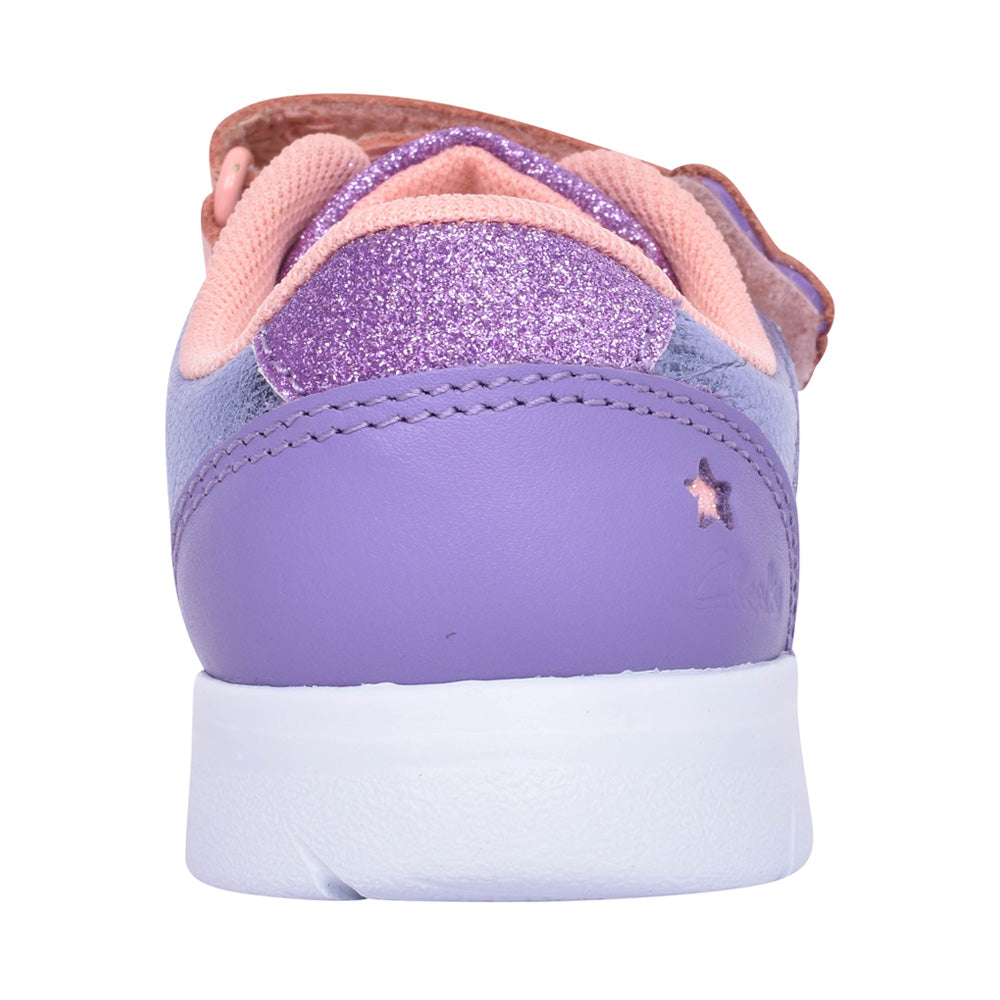 Girls Ath Horn T Purple Interest Velcro Shoe In Kids F Fit