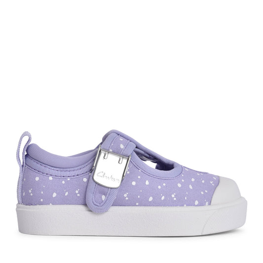 Girls City Dance T Lilac Canvas Shoe In Kids F Fit